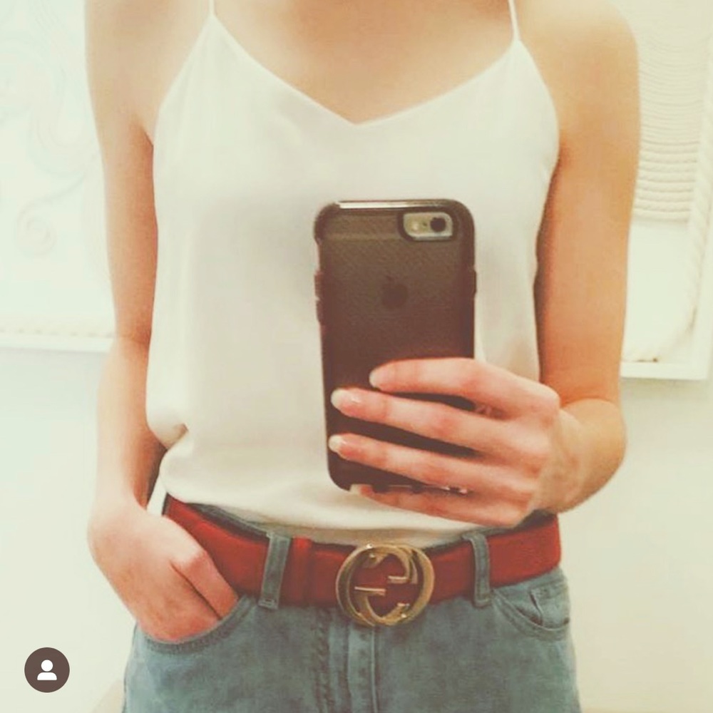 Authentic vintage Gucci belt - Red